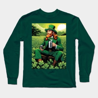 Folk Art Leprechaun Long Sleeve T-Shirt